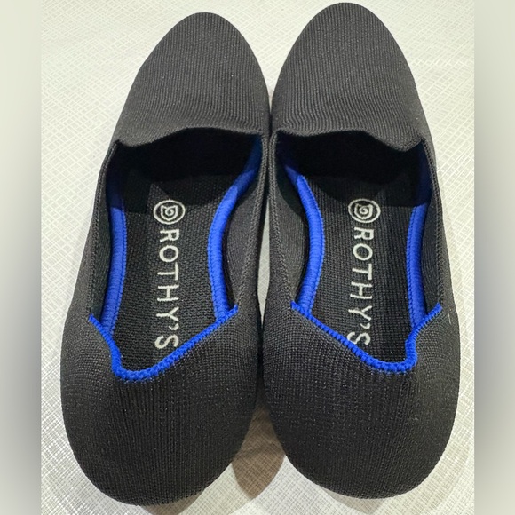 Rothy’s Sz 7.5 Black Washable Pointed Toe Ballerina Flats - Picture 8 of 11